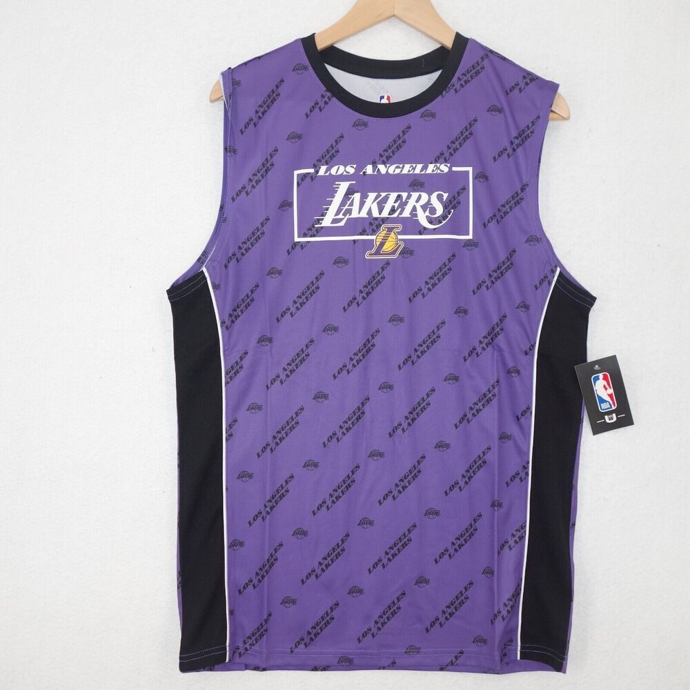 NEW Los Angeles LA Lakers NBA Authentic Tee Sleeveless Jersey Logo Men's Medium